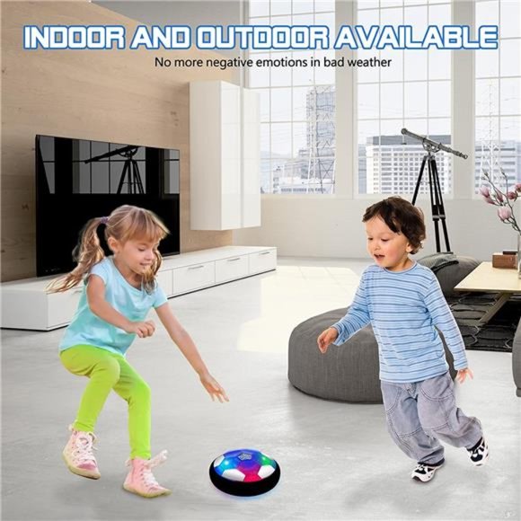 Hover Soccer Ball Toys for Boys, 2 LED Light Soccer Balls with Soft Foam Bumper - Picture 4 of 7